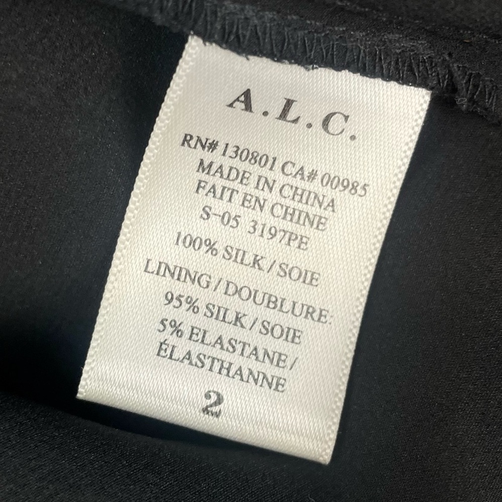 A.L.C. • Black/Multi Haley Garland Floral Silk Pencil Skirt, 2 - Picture 14 of 16